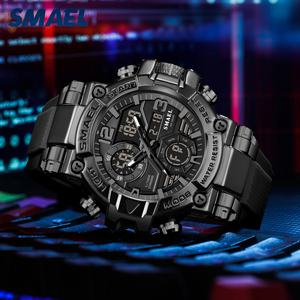 Reloj Deportivo Digital LED para Hombre SMAEL 8110 con Cronógrafo, Alarma y Resistencia al Agua de 50 Bares, Ideal para Regalo - Product Image 2