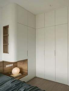 Armoire d'angle à double porte à charnières de style simple et luxueux à l'italienne avec un espace de rangement multiple - Product Image 5