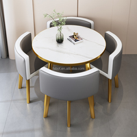 Runder Tisch und Stühle im modernen Designs til Restaurant möbel Set Kantinen café Fast-Food-Tisch und Stuhl für Café