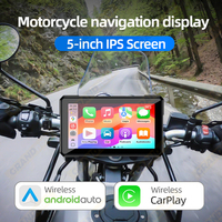 Grandnavi Écran de navigation pour moto 5 pouces sans fil CarPlay Android Auto Réglages de sécurité Écran étanche Appel BT