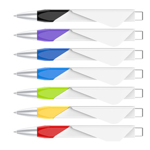 Nouveau stylo à bille pliable en plastique blanc promotionnel et créatif, cadeau de papeterie pour étudiants, stylo personnalisé - Product Image 1