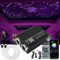 Lumières LED à fibres optiques Twinkle 32W RGBW pour camion, 2m, 1200 pièces, 0,75mm, DC12V, télécommande, contrôle sonore et par application, IP33, dimmable