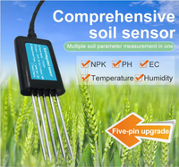 Testeur de sol 8-en-1 portable USB pour la conductivité, l'humidité, le NPK, le pH et la température du sol