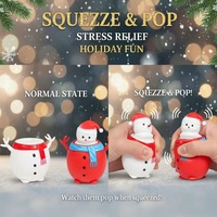 Jouet anti-stress en TPR souple à presser, bonhomme de neige de Noël, pour jeunes et adultes, cadeau de Noël original, décoration