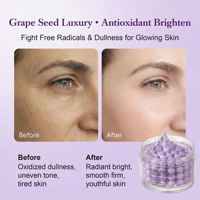 Crème à base de capsules de pépins de raisin pour éclaircir la peau, hydrater et illuminer, enrichie en glycérine, glutathion, niacinamide et collagène