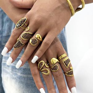 2025 Leopard <strong>Ring</strong> for Women Finger Trendy <strong>Stack</strong> Design Non Tarnish Cheap Heart <strong>Rings</strong> Classic Antique Style Jewelry ALN2512585 - Product Image 3