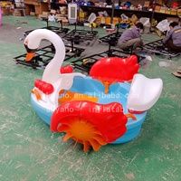 Poignée de cygne en plastique bateau à rames à aubes bateau à main de cygne avec lumières pour parent-enfant