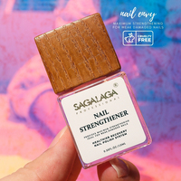 SAGALAGA – Soin Réparateur et Durcisseur d'Ongles Écologique, Formule Séchage à l'Air 10ML, Rose Nude Doux, Logo Personnalisé pour Ongles Cassants