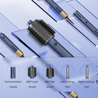 Styler capillaire électrique professionnel portable haute vitesse 5-en-1, moteur sans balais 110000 tr/min, sèche-cheveux, utilisation domestique et hôtelière sécurisée