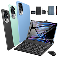 Tablette Android 15 PRO 8 Go + 256 Go Jeux Tablettes Ordinateur 10,1 pouces Écran IPS HD WiFi Double caméra GPS 10 pouces Tablette PC pas chère