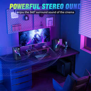 Altavoz de Escritorio Portátil 2.0 con Perilla de Volumen, Entrada USB, Sistema de Sonido Mini Estéreo con Bajos para Juegos - Product Image 4