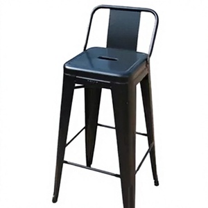 Silla de Bar Metálica Industrial Moderna, Apilable, con Respaldo, para Cafetería, Restaurante, Bistro, Comedor - Product Image 3
