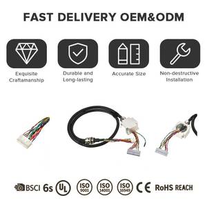 Hochwertige Marken-Elektrokabel-Baugruppen mit Adapter-Steckverbindern und PBT-Isolierung für den industriellen Einsatz in Computermaschinen - Product Image 4