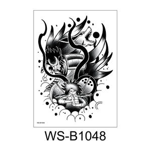 Comprar pegatinas de tatuaje de boceto temporal personalizado negro medio brazo tatuaje flores realista impermeable temporal <span class=keywords><strong>3D</strong></span> <span class=keywords><strong>tatuajes</strong></span> para mujeres - Product Image 4