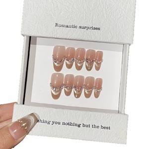 [ผลิตที่เซินเจิ้น] ชุดเล็บปลอมสำเร็จรูป 60 แบบ สีนู้ดเนื้อนุ่ม ดีไซน์สวยงาม ทำมือ ใช้งานได้ทันที ช่วยเพิ่มความสว่างให้เล็บ  พร้อมตกแต่งลาย<span class=keywords><strong>เล็บ</strong></span> - Product Image 5