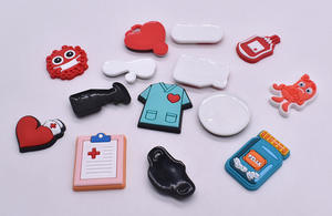 Breloques de chaussures en PVC en gros, série médicale, motifs Pyramide, Amour, Religieux, Fée, Musique, Médecins, Infirmières, Carte de travail, Avion, Décoration DIY - Product Image 4