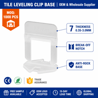 Système de nivellement de carreaux de haute qualité 0,35-5 mm, clip réutilisable, cale de nivellement, espaceur pour mur, sol, céramique, porcelaine, outil