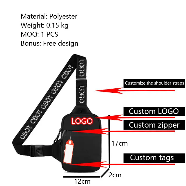 Costom Pack Nylon Mini Messenger Bag Sublimation Unisex Teens Casual Small Sport Shoulder Bag Mens Crossbody Bag