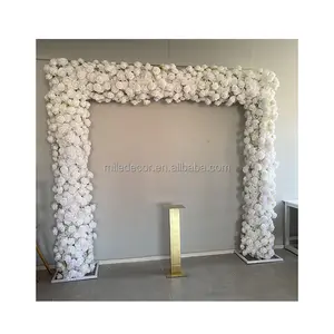 婚礼供应商花拱背景白玫瑰花架婚礼活动道具提案