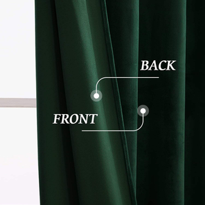 XinLan Koyu Yeşil Kadife Karartma Perdeleri Isı Yalıtımlı Gürültü Azaltıcı Modern Stil Özelleştirilebilir Pencere Perdeleri Oturma Odası İçin - Product Image 3
