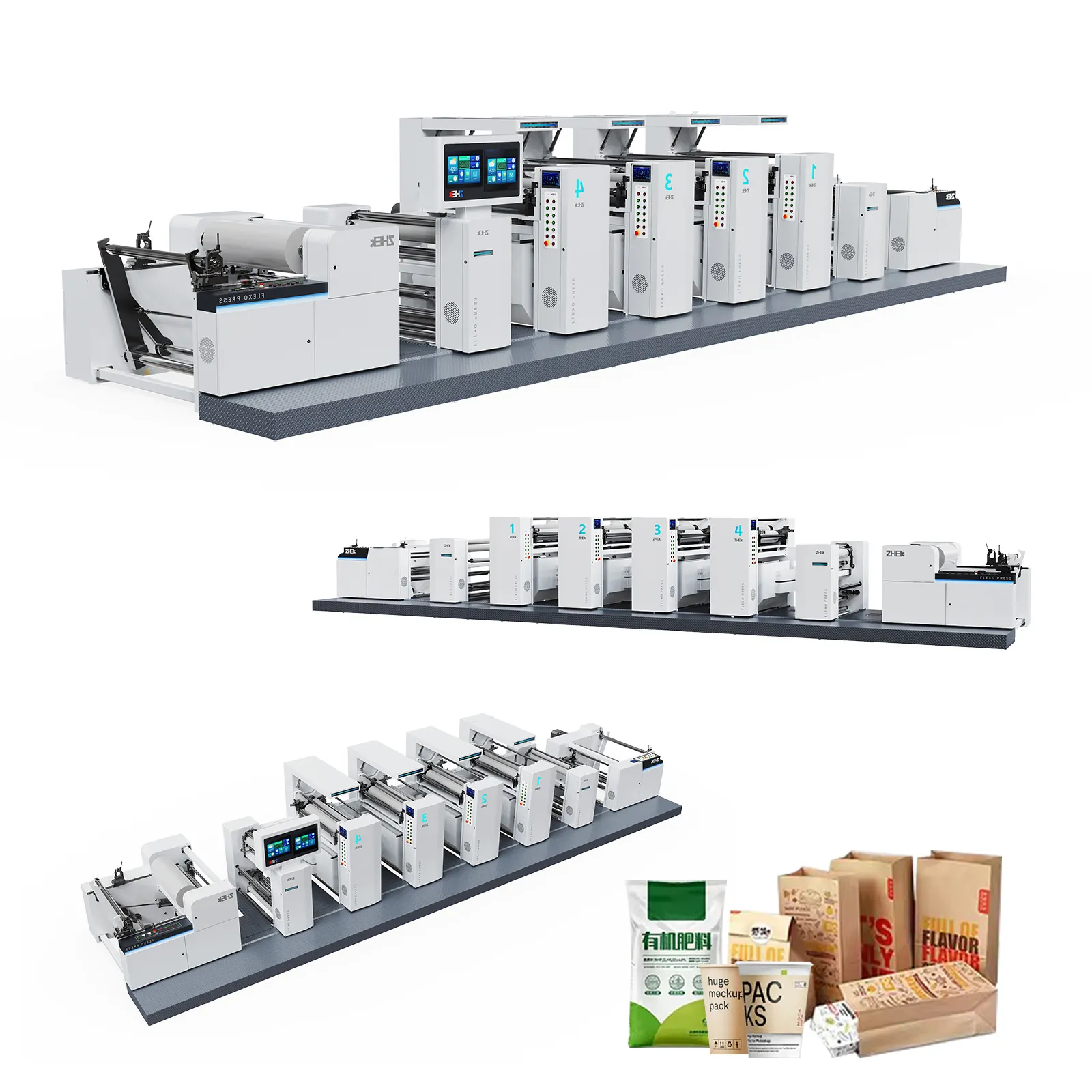 Impresora modular en línea automática de la unidad del pétalo de Flexo para el papel de Pvc Bopp Cpp