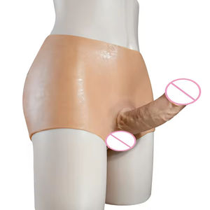 Fabrika toptan yumuşak silikon gerçekçi katı askı-on yapay penis külot giyilebilir yetişkin oyuncak kadınlar ve erkekler için - Product Image 1