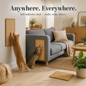 Tapis à gratter pour chat en sisal auto-adhésif, à fixer au mur, sans produits chimiques, taille personnalisée, vente en gros OEM - Product Image 4