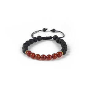 Cristal de lave naturel <span class=keywords><strong>ambre</strong></span> <span class=keywords><strong>énergie</strong></span> de guérison bracelets réglables bracelets <span class=keywords><strong>bijoux</strong></span> pour femmes hommes - Product Image 2