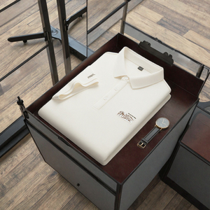 เสื้อโปโลแขนสั้นสำหรับผู้ชาย, เสื้อโปโลผ้าฝ้ายลายจุดปักโลโก้ไม่เป็นขน - Product Image 4