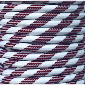 Cable textil de 5 metros para plancha, color granate, ideal para conexiones eléctricas decorativas y funcionales. - Product Image 1
