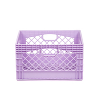 Caisse à lait rectangulaire robuste empilable de 24 quarts (6 gallons)