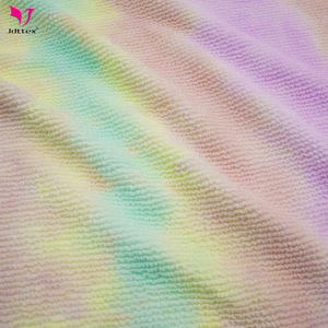 Эластичная ткань Jdttex для одежды, жаккардовая фактурная ткань с эффектом сирсакер, 92% полиамид, 8% спандекс, с принтом тай-дай для купальников - Product Image 2