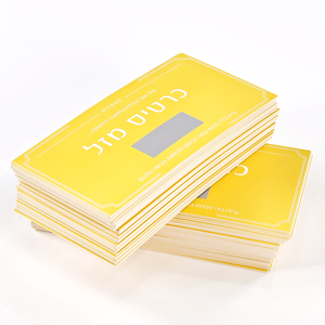 Tarjetas de Visita Personalizadas con Raspador Amarillo Hebreo |   Impresión CMYK en Papel Dúplex |   Fábrica de Tarjetas de Lotería en Dongguan, China - Product Image 4