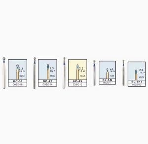 Fraises dentaires BR, pièces à main à grande vitesse, fraises à fissures, fraises rondes, fraises coniques inversées et têtes abrasives diamantées - Product Image 5