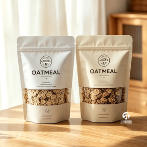 Bolsas de Papel Kraft Personalizadas de Grado Alimenticio con Cierre y Orificio para Colgar, para Frutos Secos, Nueces y Alimentos Liofilizados, 100g 250g 500g - Product Image 5