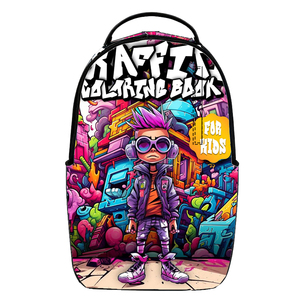 <span class=keywords><strong>Sac</strong></span> à dos Imperméable Imprimé pour Étudiants, <span class=keywords><strong>Sac</strong></span> à Dos d'Extérieur Design Cool Garçon Graffiti, Sacs d'École Fabricant - Product Image 1