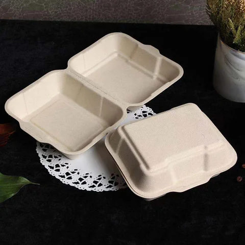 6x6 Bagasse Container - Restaurant Supply Store Manufacturer