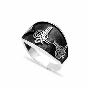 Tugra Design Ottoman <b>Rings</b> Authentic <b>Men</b> <b>Ring</b> Wholesale Turkish Handmade 925 Sterling <b>Silver</b> - Product Image 2