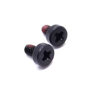 M2*3,7 Edelstahl Schwarz Oxidierte Schraube mit Kreuzschlitz-Rundkopf und Roter Nylon-Abdeckung für Elektronik- und Automobilindustrie - Product Image 2