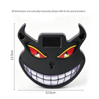Nouvelle lumière d'avertissement LED rechargeable solaire et USB-C « Devil Eyes », sans câblage, multi-modes, clignotante, étanche, pour feux arrière de voiture