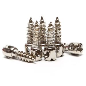 Vis de scellage à fente en acier au carbone M4 nickelé avec trou pour compteur électrique - Product Image 2