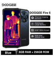 DOOGEE Fire 6 Ponsel Tangguh Octa Core Layar 6.5" 90Hz CDMA LTE RAM 16GB ROM 256GB Kamera Utama AI 50MP 10400mAh/18W Android 14