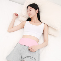 Ceinture chauffante sans fil en graphène avec massage par vibration, rechargeable par USB, pour soulager les douleurs menstruelles et apporter chaleur abdominale