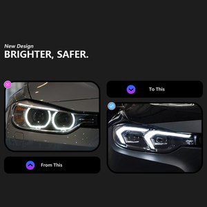 Gruppo Luci Auto DRL Fascio Alto/Basso Plug and Play Faro Anteriore Aggiornamento Faro LED per <span class=keywords><strong>BMW</strong></span> <span class=keywords><strong>Serie</strong></span> 3 F30 F31 F35 2012-2019 - Product Image 2