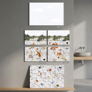 Azulejos de pared de cerámica esmaltada Digital con diseño de piedra de guijarros y arena 300x450mm 30x45cm 12x18 para Interior de baño y inodoro - Product Image 1