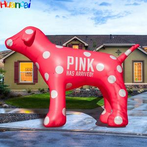 Gran oferta, modelo de Animal inflable gigante, mascota inflable de perro de lunares rosas de Labrador con luces para decoración de eventos - Product Image 4