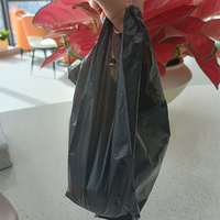 Sacs poubelles en plastique noir personnalisés en gros, sacs à déchets ménagers avec poignée portable pour la cuisine et la maison