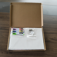 Calendrier magnétique en acrylique transparent à motif de dessin animé, tableau effaçable à sec, impression magnétique, cadre en matériaux recyclés avec marqueurs