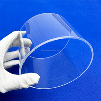Tube de quartz transparent poli de grand diamètre personnalisé Tube de verre de quartz à semi-conducteur en silice transparente