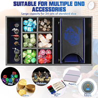 Boîte de rangement portable en cuir PU MIO DND pour dés, tour à dés, étui pour dés D&D, accessoires de jeu de rôle, cadeaux pour DM, personnalisable
